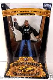 Stone Cold Steve Austin WWE Raw 1999 Defining Moments Wrestling Action Figure - Mattel (WWE Defining Moments) action figure collectible [Barcode 027084979015] - Main Image 1