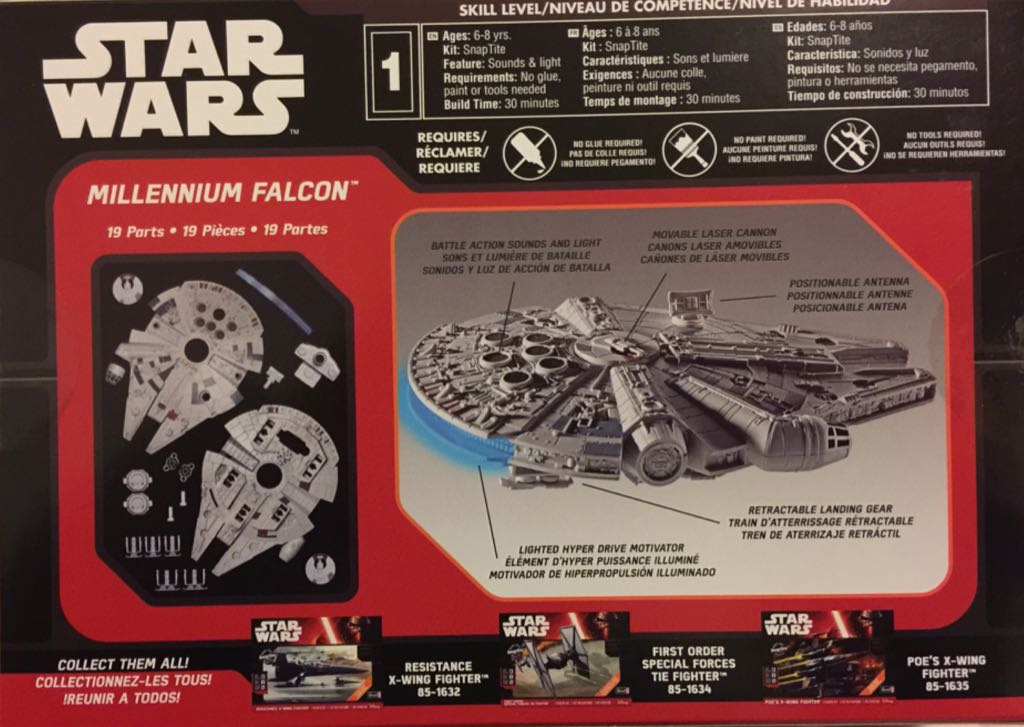 Millennium Falcon - Revell (star wars the force awakens) action figure collectible [Barcode 031445016332] - Main Image 2
