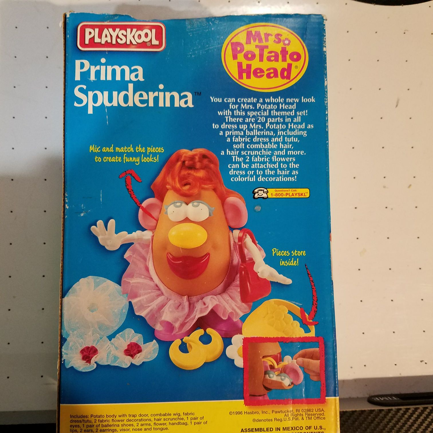 Prima Spuderina Mrs Potato Head - Playschool / Hasbro action figure collectible [Barcode 032245022783] - Main Image 2