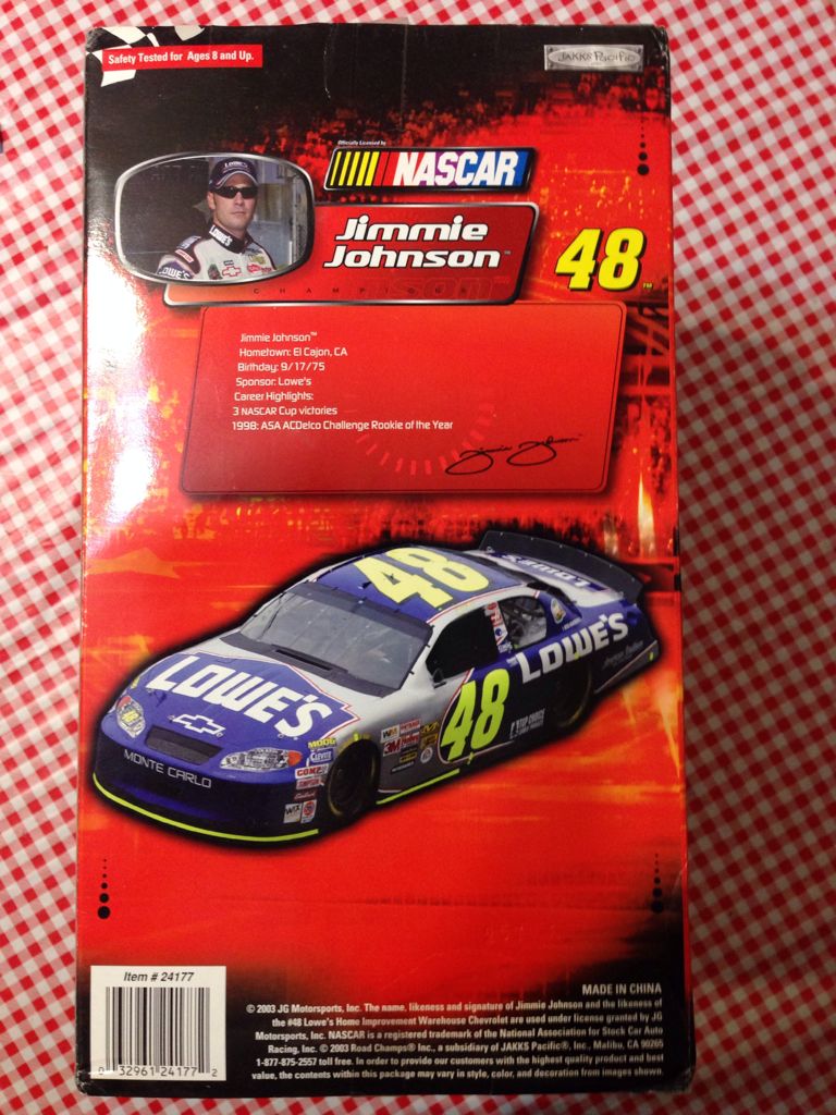 #48 Jimmie Johnson - Jakks Pacific (Nascar) action figure collectible [Barcode 032961241772] - Main Image 2