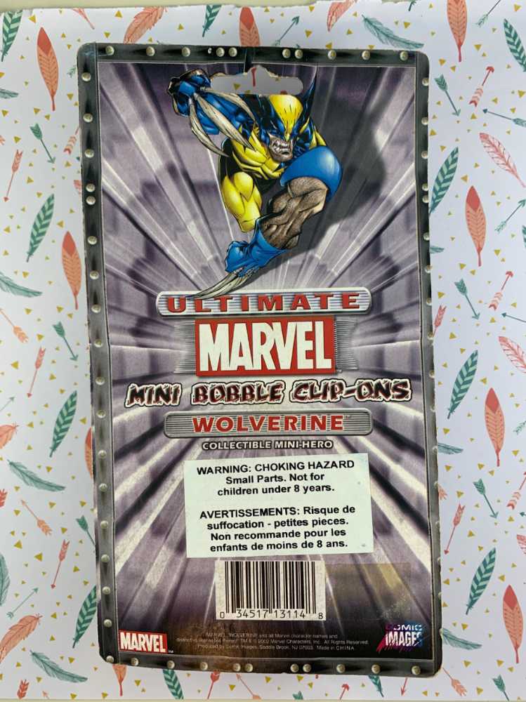 Comic Images Ultimate Marvel Mini Clip On Bobbles - Wolverine  action figure collectible [Barcode 034517131148] - Main Image 2