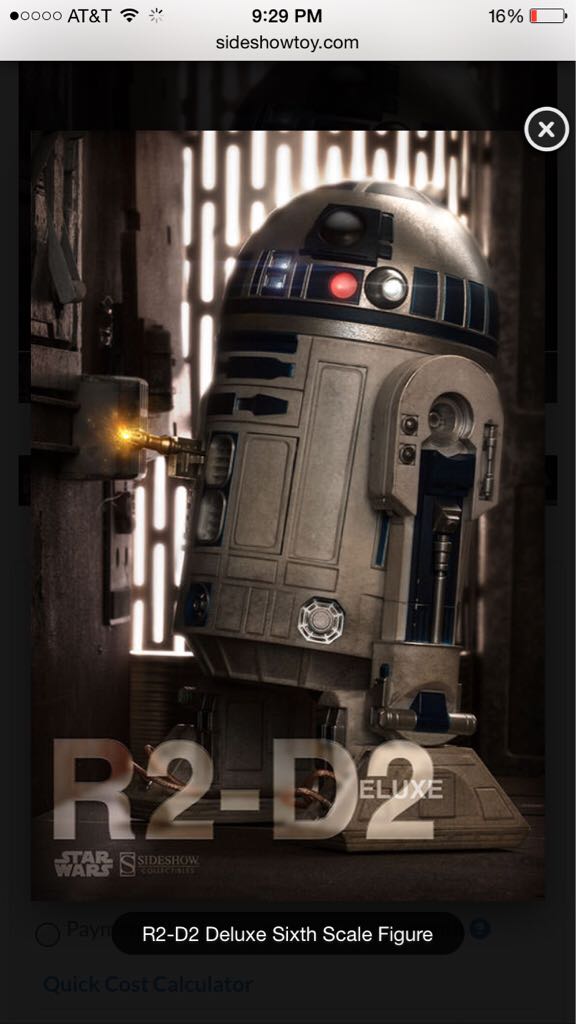 R2-D2 - Sideshow (Star Wars) action figure collectible [Barcode 035051225997] - Main Image 2