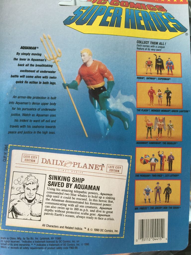 Aquaman® - Toy Biz (DC Comics Super Heroes) action figure collectible [Barcode 035112044154] - Main Image 2