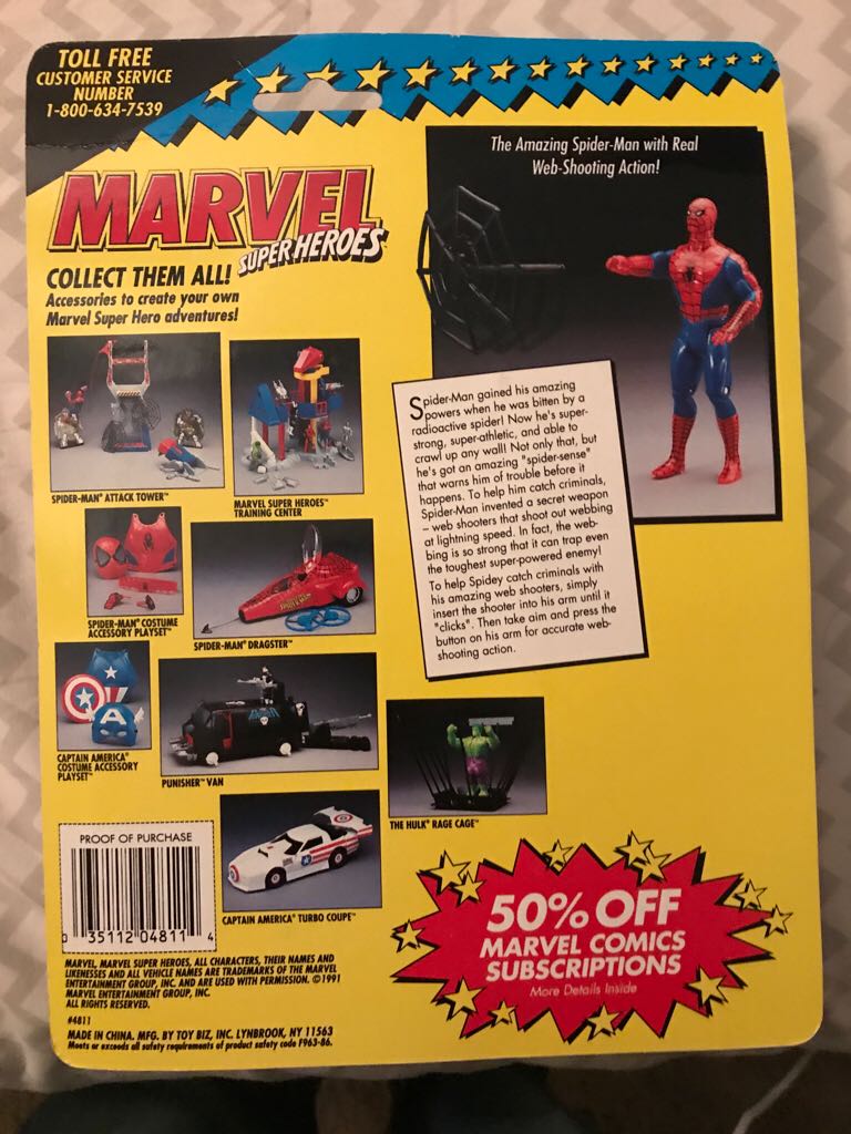 The Amazing Spider-Man - Toy Biz (Marvel Super Heroes) action figure collectible [Barcode 035112048114] - Main Image 2