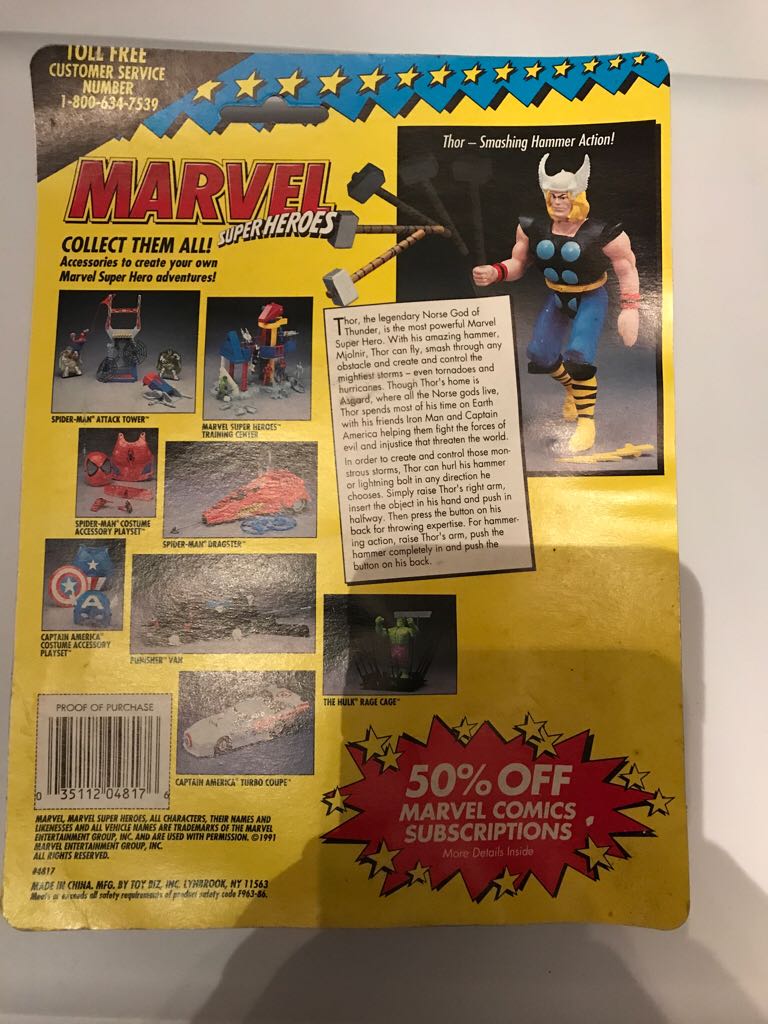 Marvel Thor - Toy Biz (MARVEL) action figure collectible [Barcode 035112048176] - Main Image 2