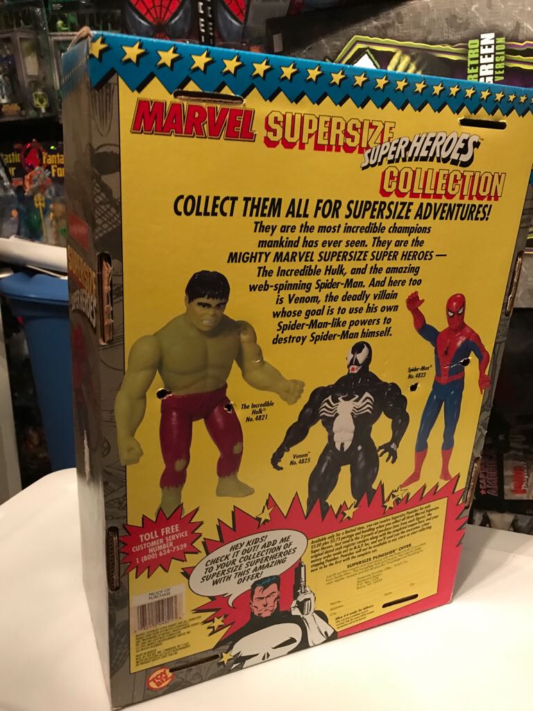 1991 Marvel Super Heroes Supersize Venom - Toy Biz action figure collectible [Barcode 035112048213] - Main Image 2