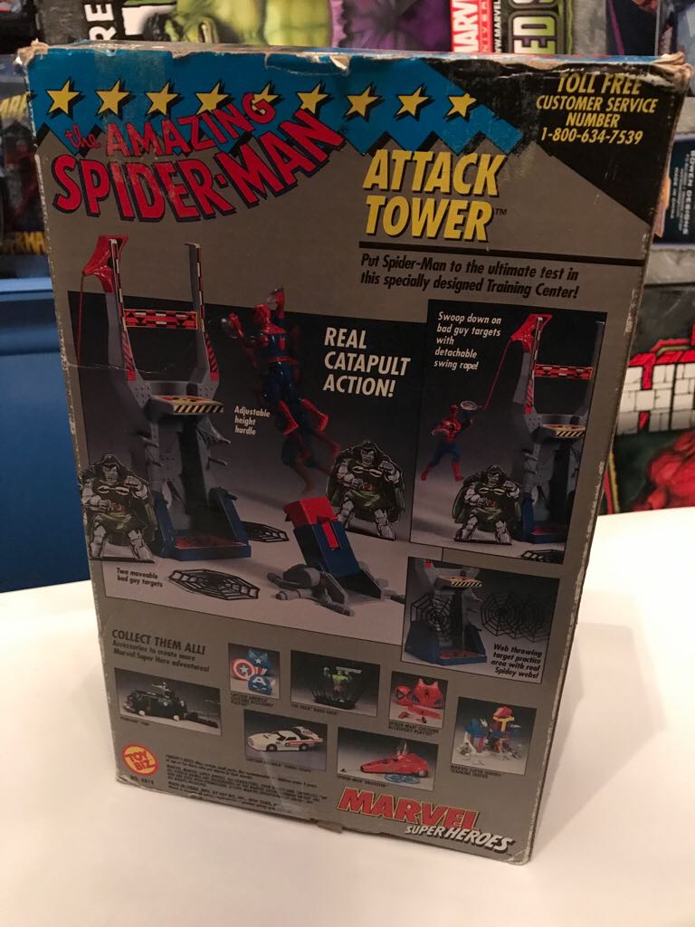 Toybiz Marvel Superheroes Amazing Spider-man Attack Tower 1991  action figure collectible [Barcode 035112048749] - Main Image 2