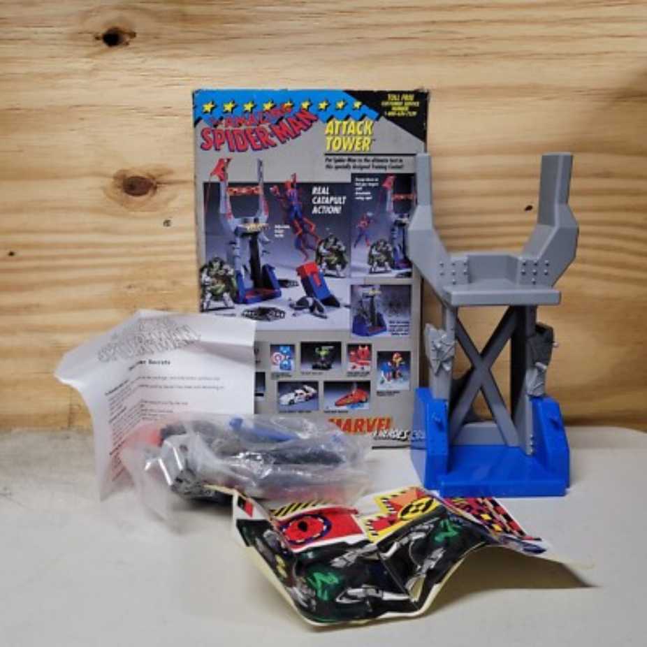 Toybiz Marvel Superheroes Amazing Spider-man Attack Tower 1991  action figure collectible [Barcode 035112048749] - Main Image 3