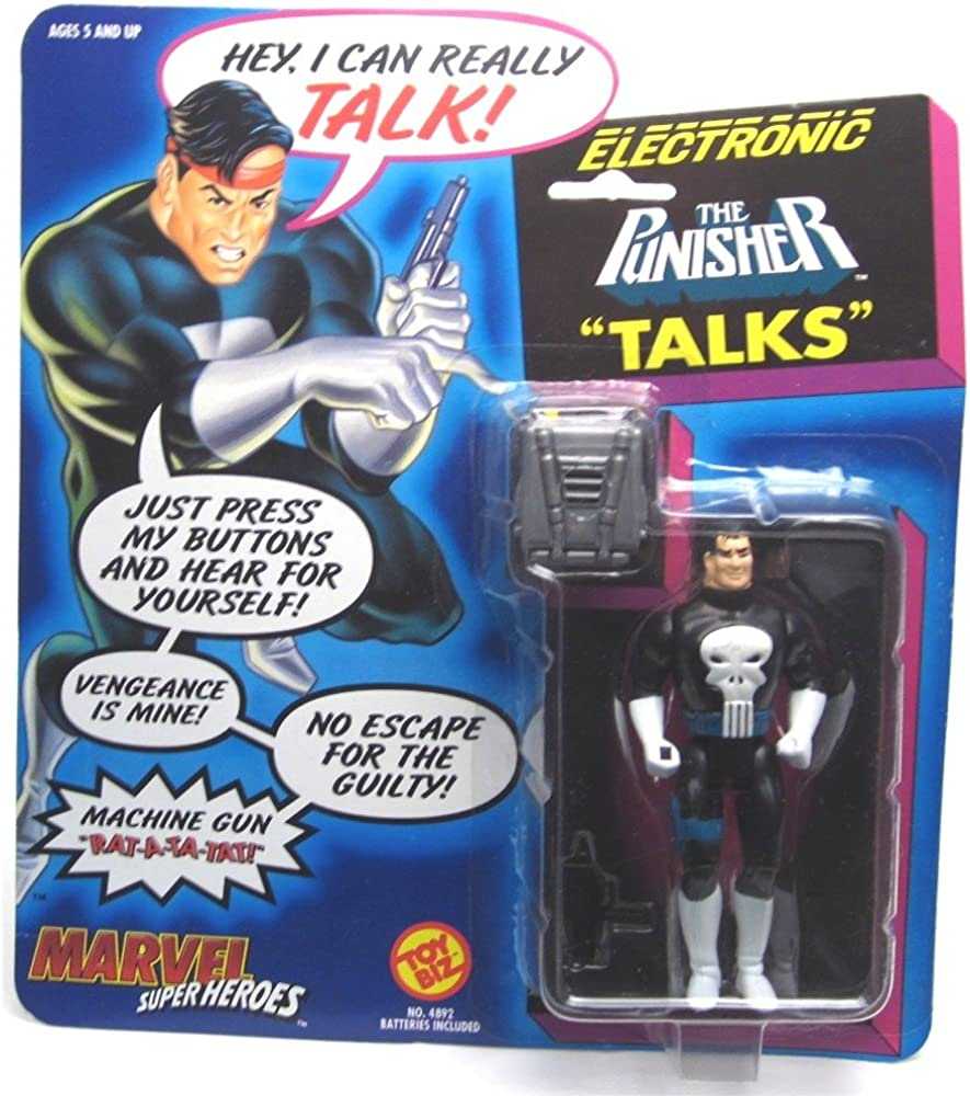 Marvel X-men Talking Punisher Figure By Toy Biz - Toy Biz (Marvel Super Heroes) action figure collectible [Barcode 035112048923] - Main Image 2