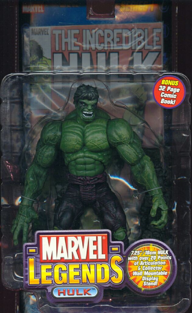 Toybiz Marvel Legends Series I - Hulk Straight Fingers Variant  - Toy Biz (Marvel Legends Series 1) action figure collectible [Barcode 035112400110] - Main Image 2