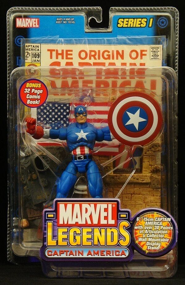 Captain America - Toy Biz (Marvel Legends) action figure collectible [Barcode 035112400134] - Main Image 3