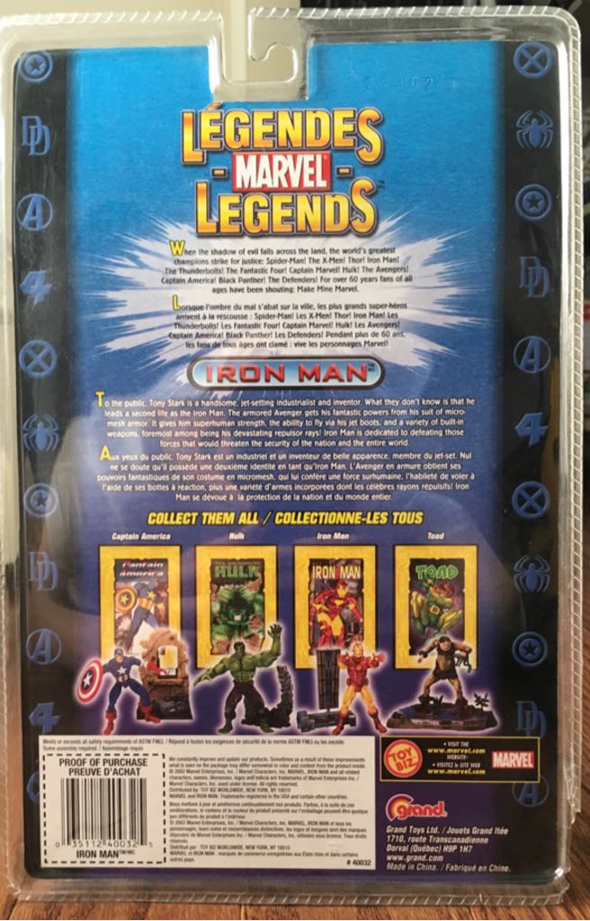 Iron Man - Toy Biz (Marvel Legends) (Marvel Legend Series) action figure collectible [Barcode 035112400325] - Main Image 2