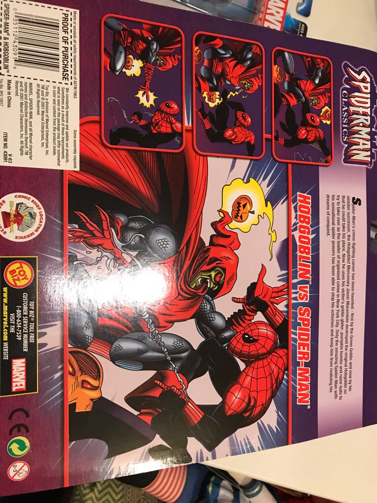 Toybiz Spider-man Classics Spiderman Vs Hobgoblin Boxset   (Spider-Man: Classics: 6”) action figure collectible [Barcode 035112430919] - Main Image 2