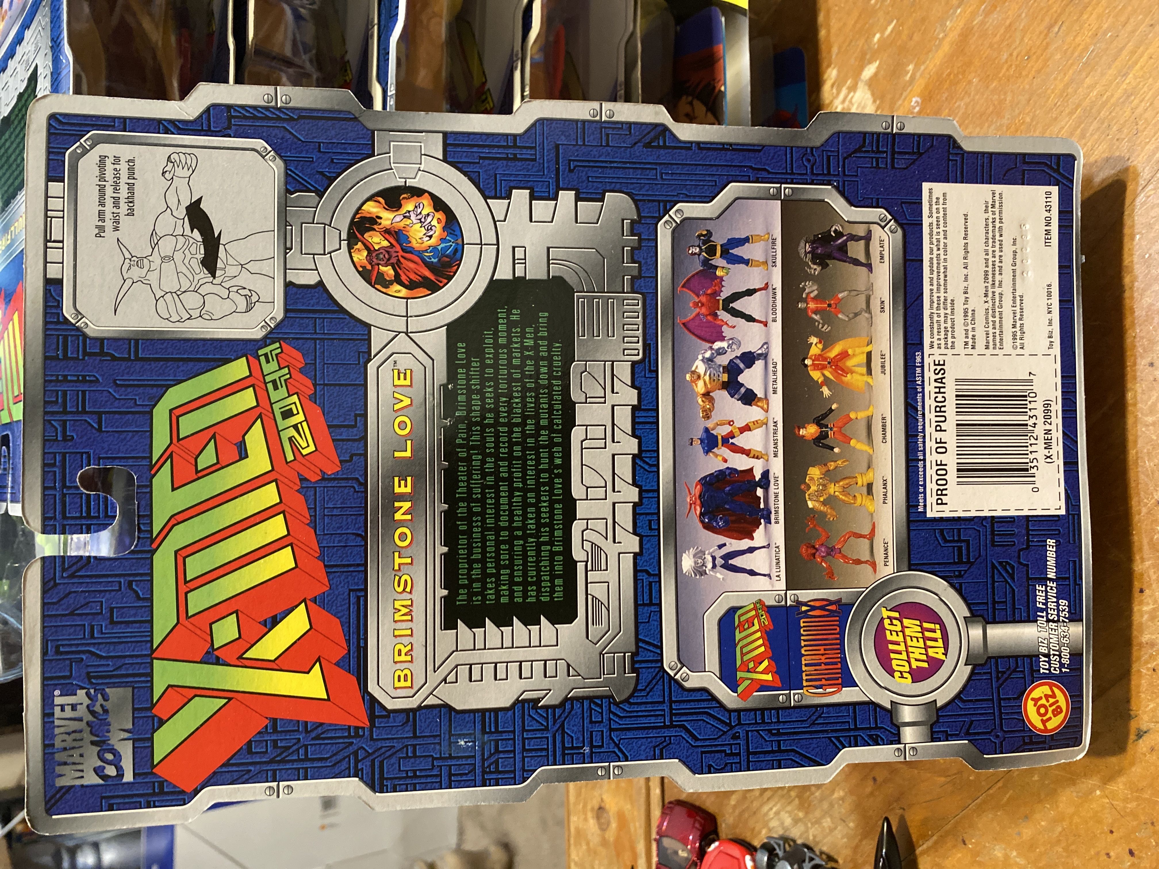 Brimstone Love - Toy Biz (X-Men 2099) action figure collectible [Barcode 035112431107] - Main Image 2