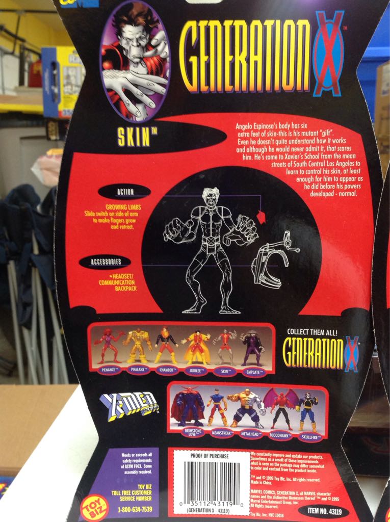X-Men: Generation X - Toy Biz (Skin) action figure collectible [Barcode 035112431190] - Main Image 2