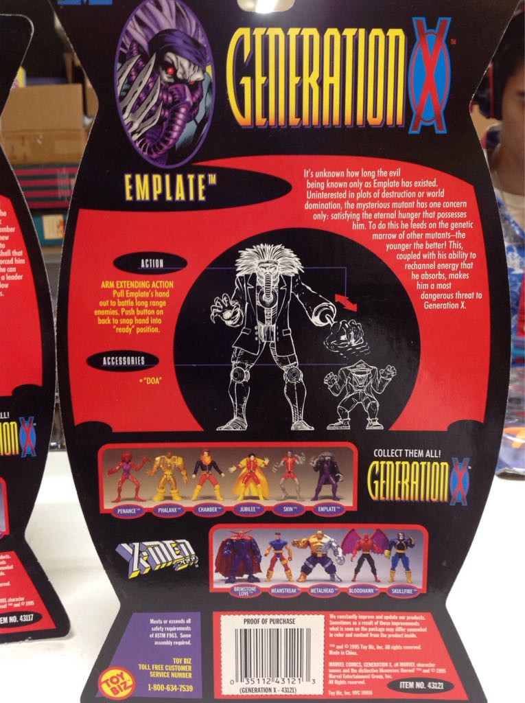 Emplate - Toy Biz (X-Men: Generation X) action figure collectible [Barcode 035112431213] - Main Image 2