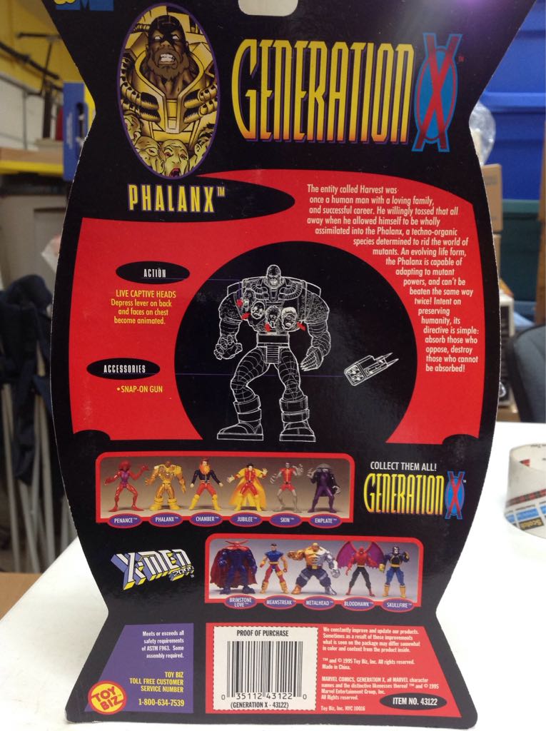 Phalanx - Toy Biz (X-Men: Generation X) action figure collectible [Barcode 035112431220] - Main Image 2
