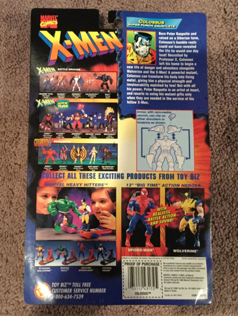 Colossus - Toybiz (X-Men Battle Brigade) action figure collectible [Barcode 035112431725] - Main Image 2