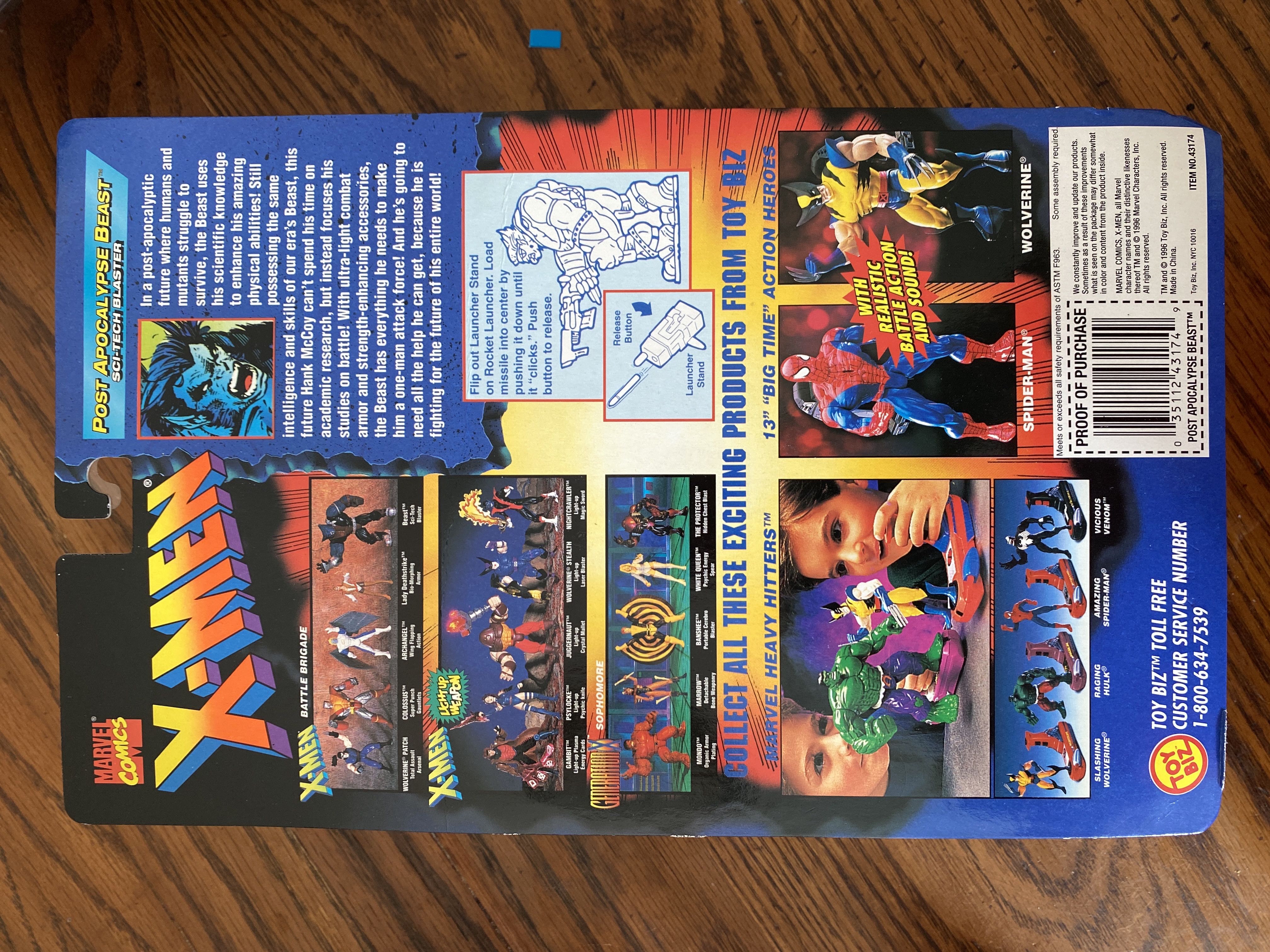 Post Apocalypse Beast - Toybiz (X-Men: Battle Brigade) action figure collectible [Barcode 035112431749] - Main Image 2