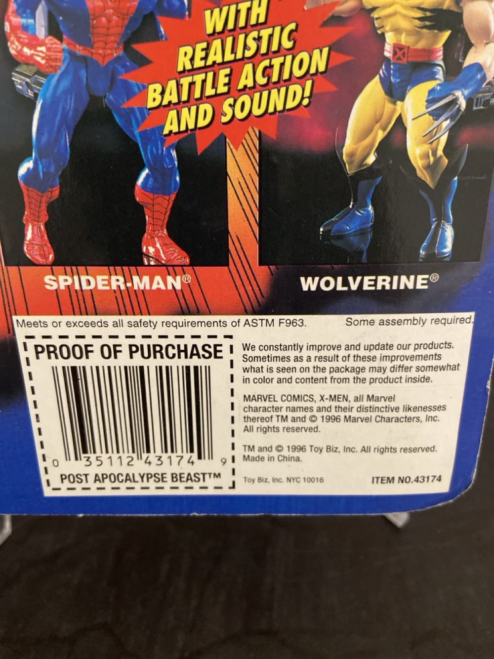 Post Apocalypse Beast - Toybiz (X-Men: Battle Brigade) action figure collectible [Barcode 035112431749] - Main Image 3