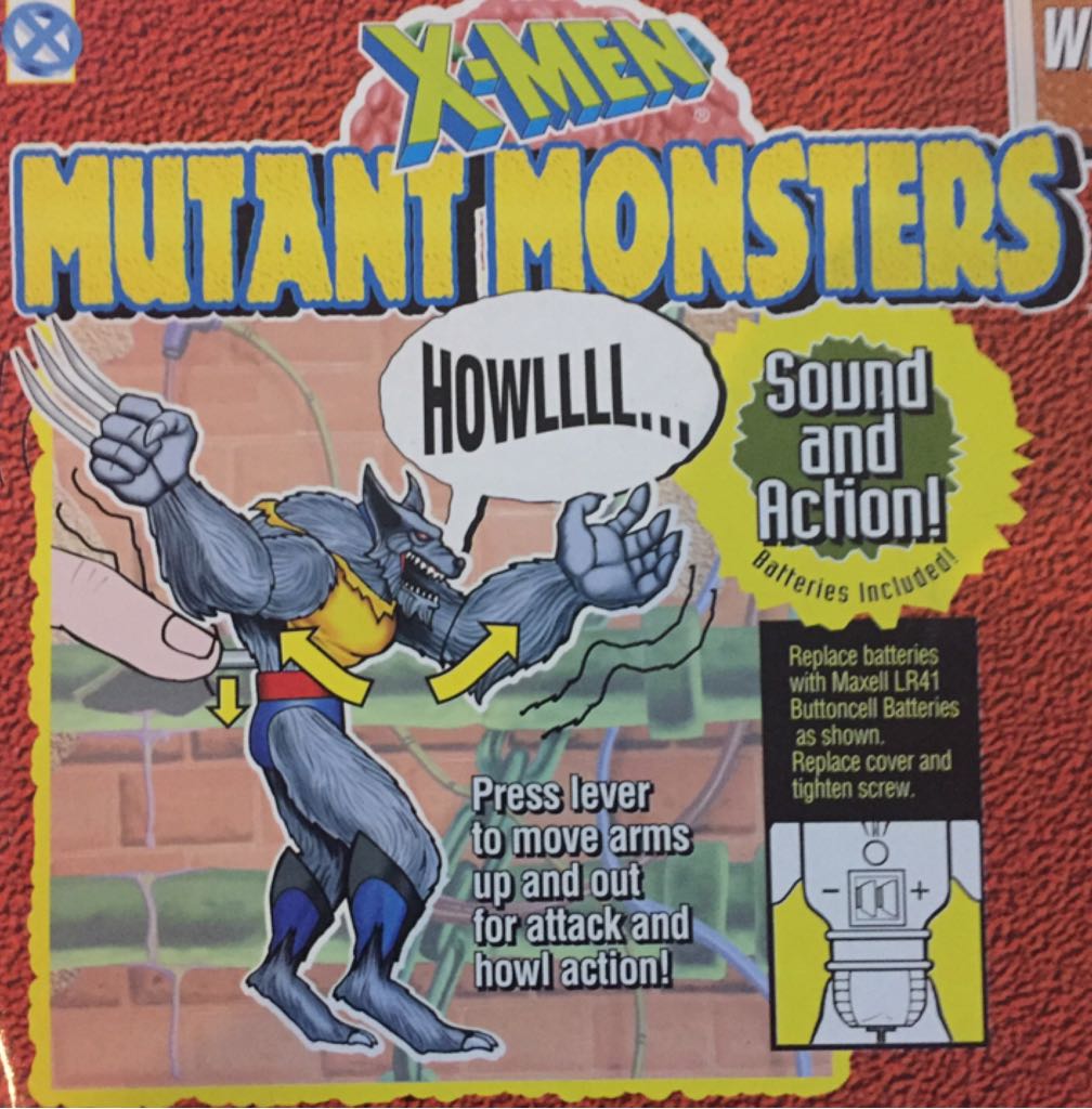 Werewolf Wolverine - Toybiz (Marvel X-Men Mutant Monsters) action figure collectible [Barcode 035112431916] - Main Image 2