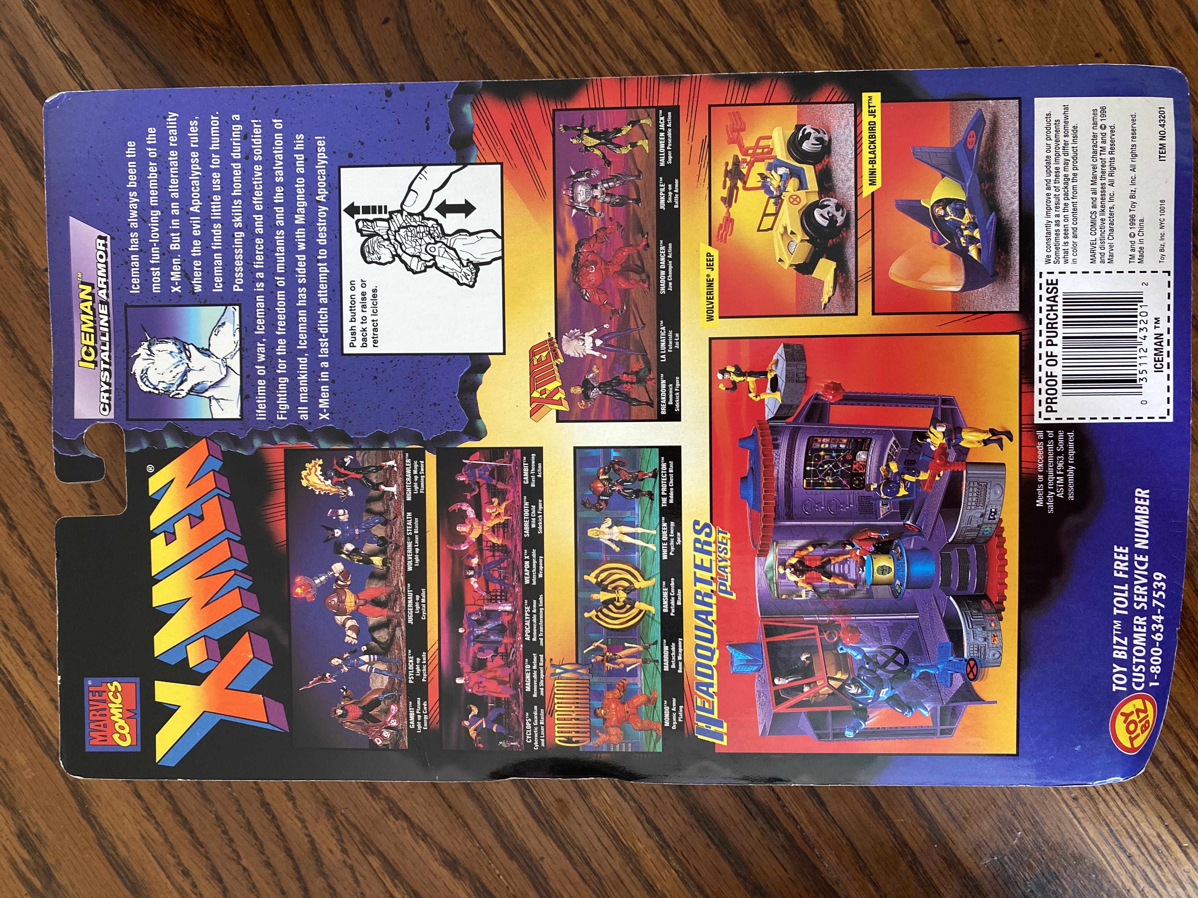 Iceman - Toy Biz (X-Men - Mutant Armor) action figure collectible [Barcode 035112432012] - Main Image 2