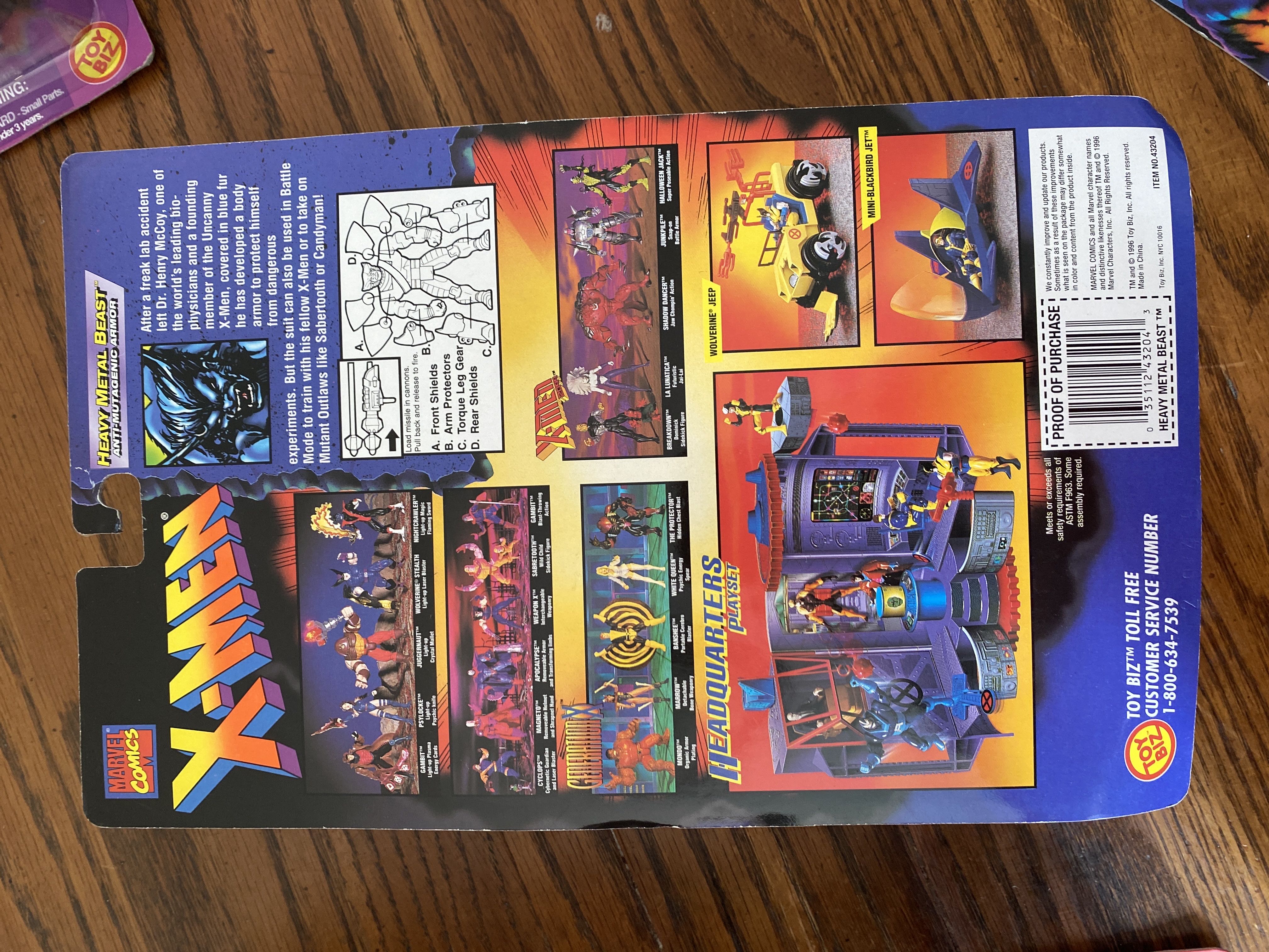 Beast, Heavy Metal - Toy Biz (X-Men - Mutant Armor) action figure collectible [Barcode 035112432043] - Main Image 2