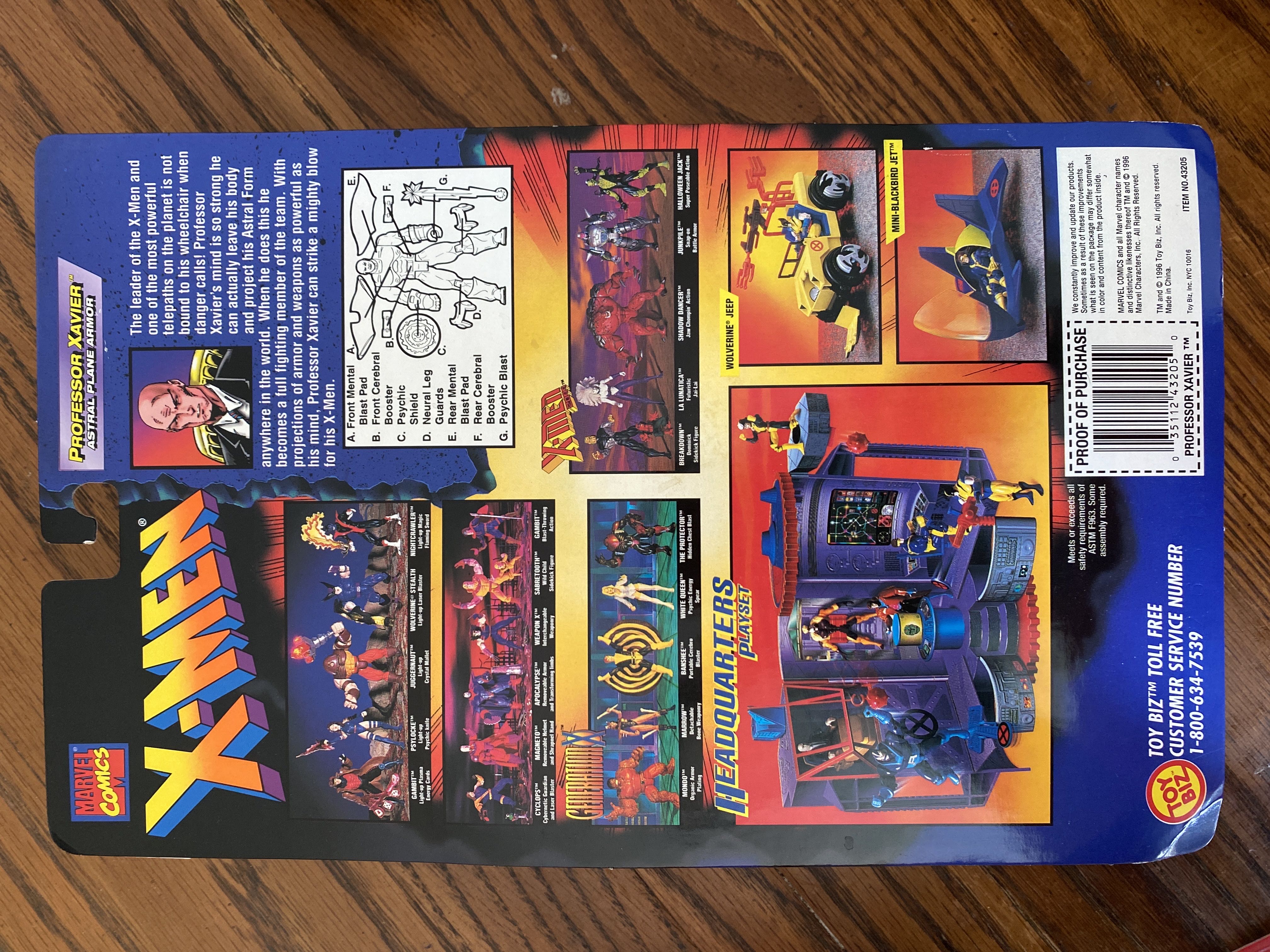 Professor Xavier - Toy Biz (X-Men: Mutant Armor Series) action figure collectible [Barcode 035112432050] - Main Image 2