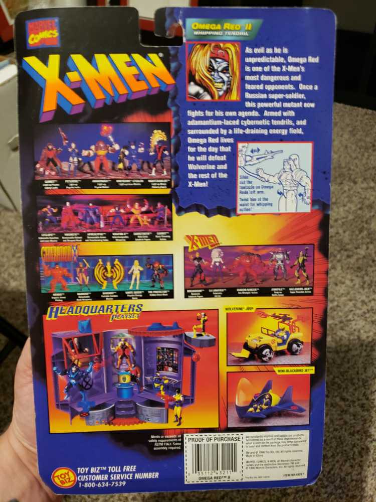 Omega Red II - Toy Biz (X-Men Flashback Series) action figure collectible [Barcode 035112432111] - Main Image 2