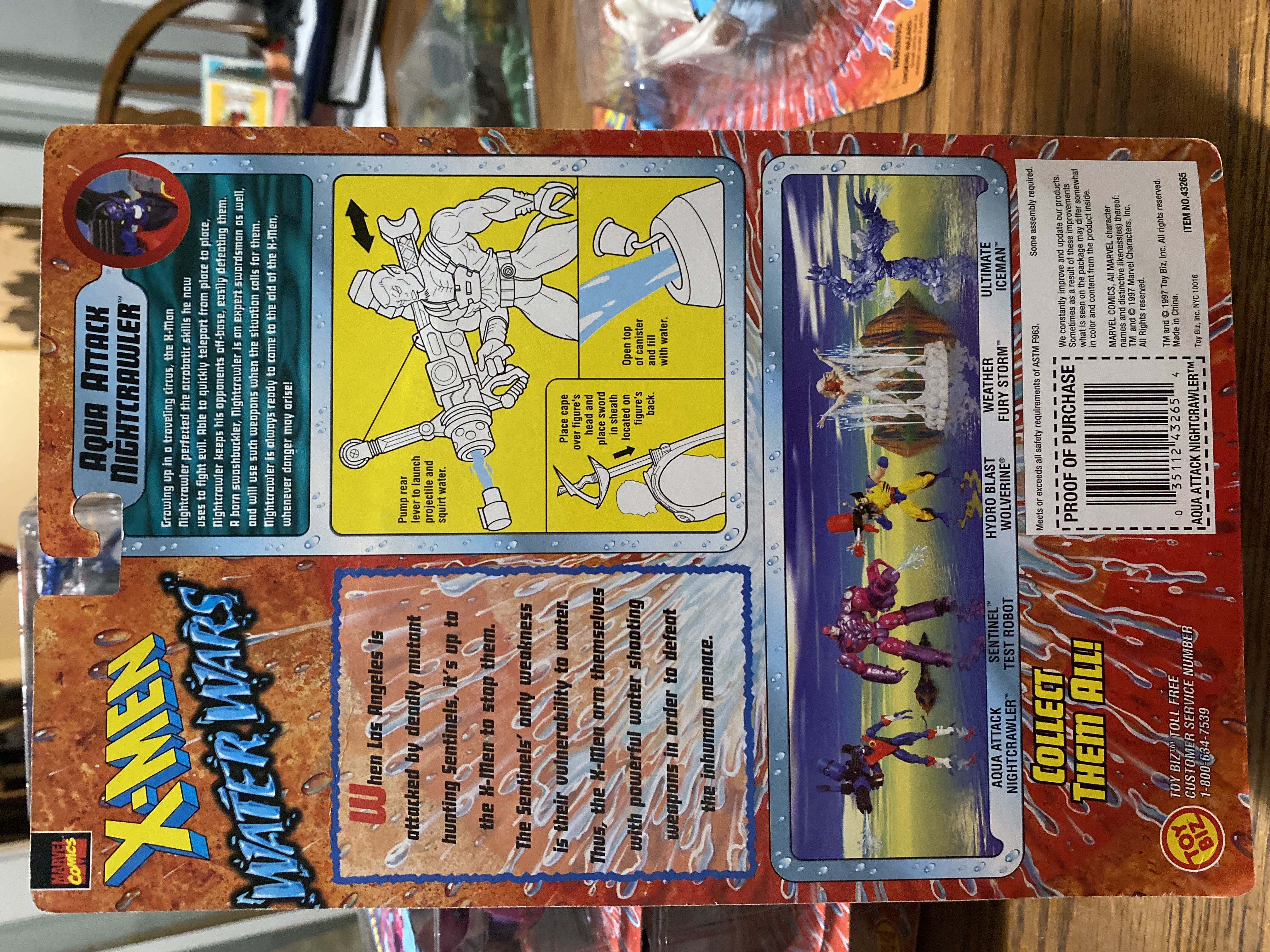 Nightcrawler Aqua Attack - Toy Biz (X-Men: Water Wars) action figure collectible [Barcode 035112432654] - Main Image 2