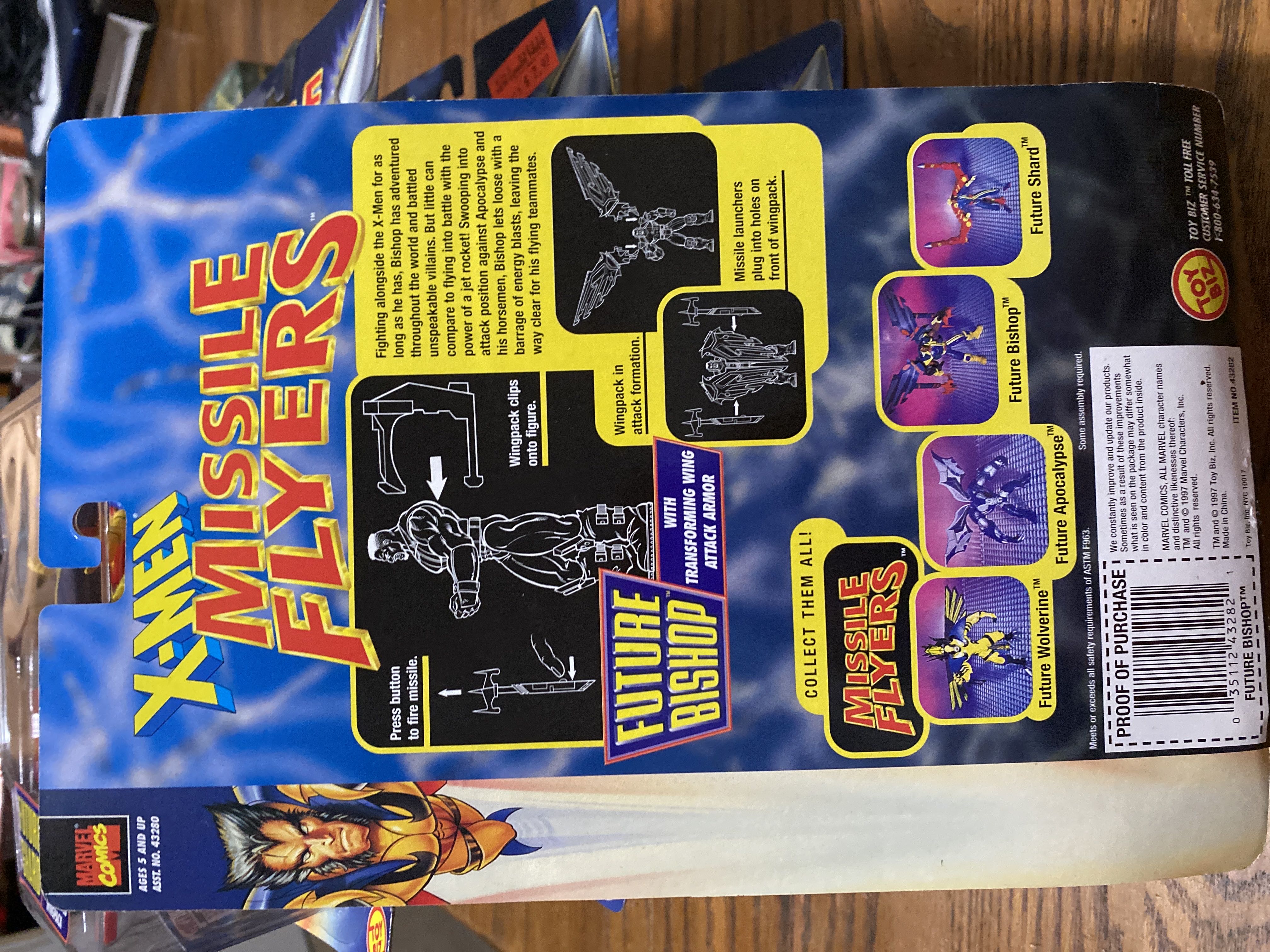 Future Bishop - Toy Biz (Missle Flyers) action figure collectible [Barcode 035112432821] - Main Image 2