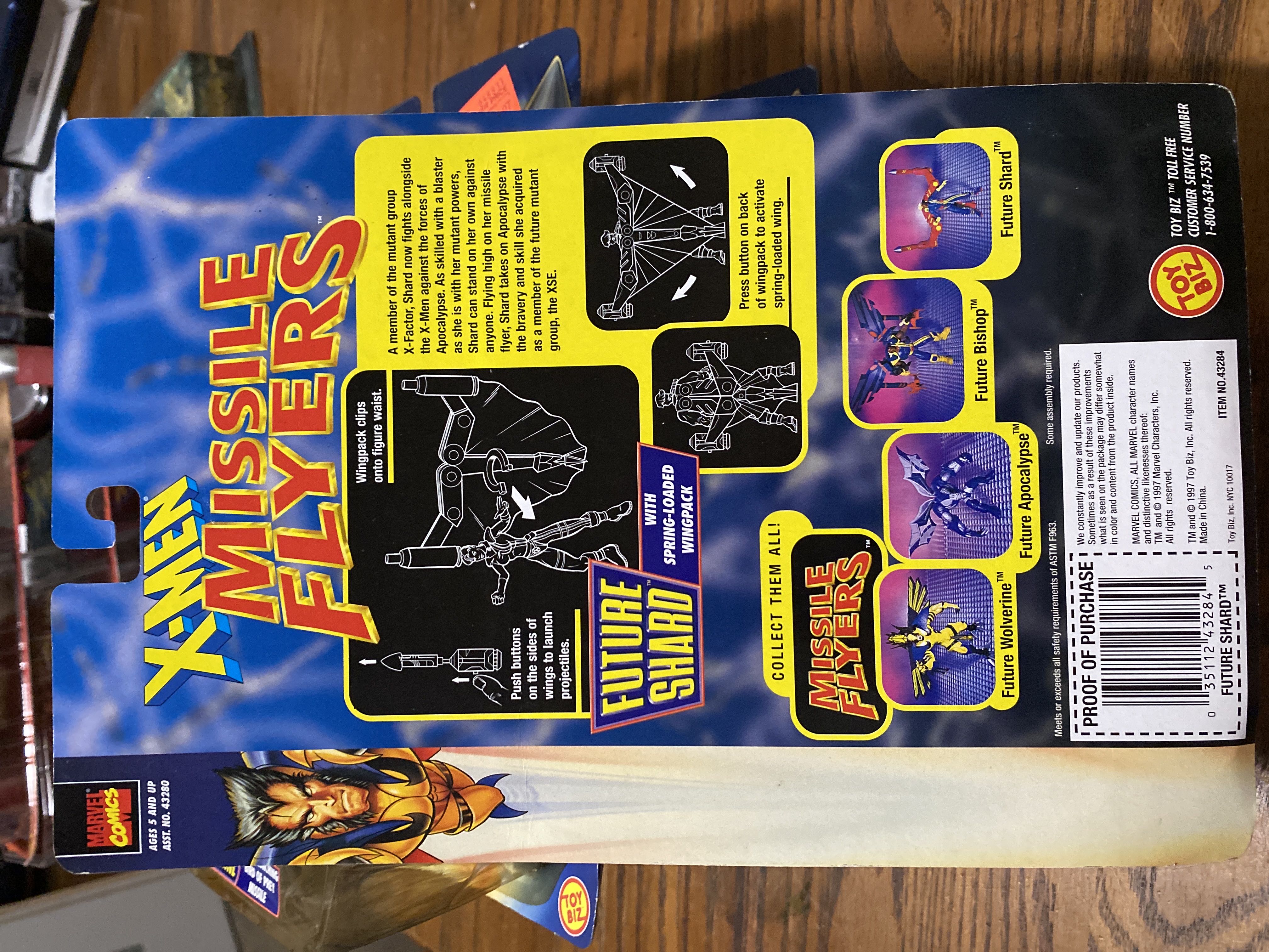 Future Shard - Toy Biz (X-Men: Missile Flyers) action figure collectible [Barcode 035112432845] - Main Image 2