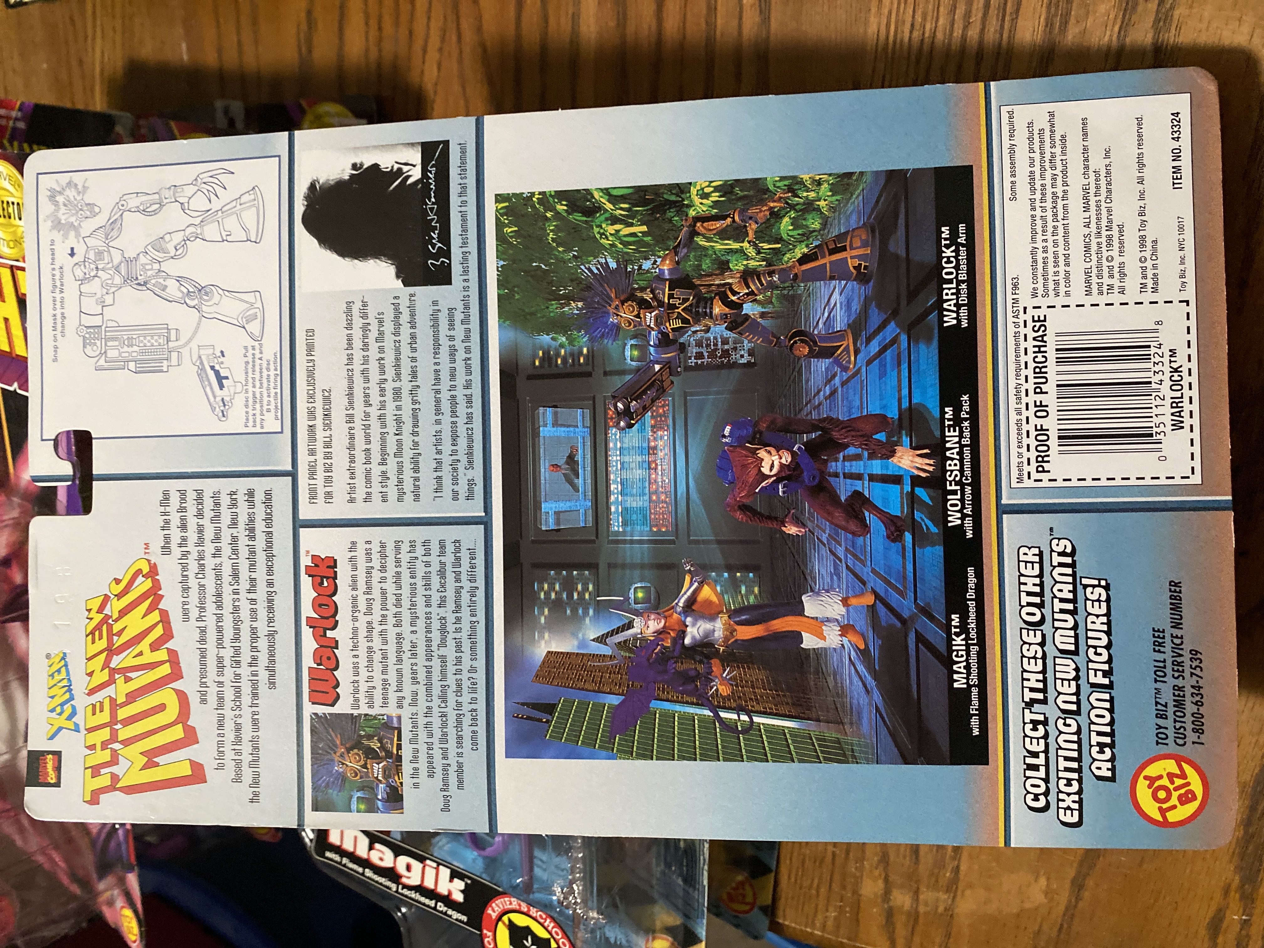 Warlock With Blaster Disk Arm - Toy Biz (X-Men: The New Mutants) action figure collectible [Barcode 035112433248] - Main Image 2