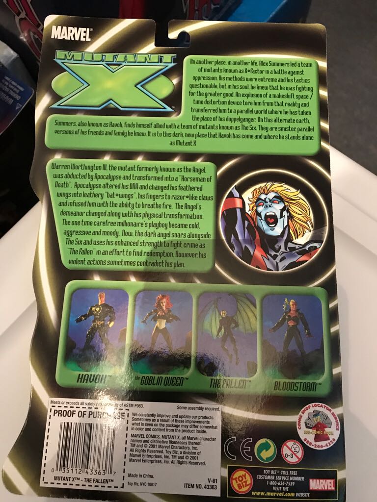 Mutant X Previews Exclusive - The Fallen  (Marvel: Mutant X: 6”) action figure collectible [Barcode 035112433637] - Main Image 2