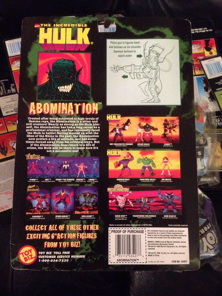 Abomination - Toy Biz (Incredible Hulk) action figure collectible [Barcode 035112434078] - Main Image 2