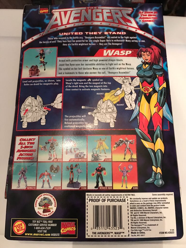 Wasp - United They Stand - Toy Biz (MARVEL) action figure collectible [Barcode 035112435235] - Main Image 2