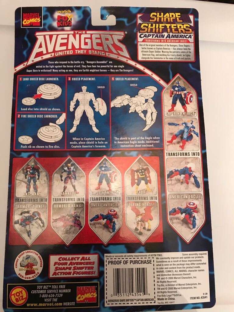 Avengers United They Stand - Shapeshifters Captain America  action figure collectible [Barcode 035112435419] - Main Image 2