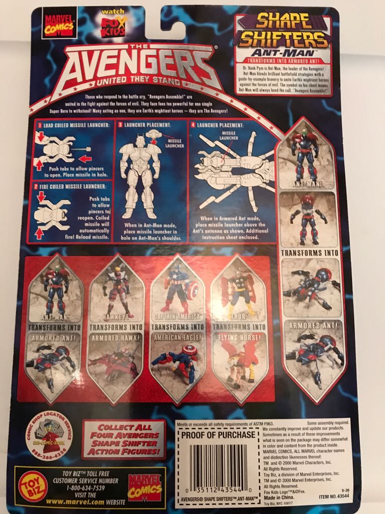 Avengers United They Stand - Shape Shifters Ant Man  action figure collectible [Barcode 035112435440] - Main Image 2