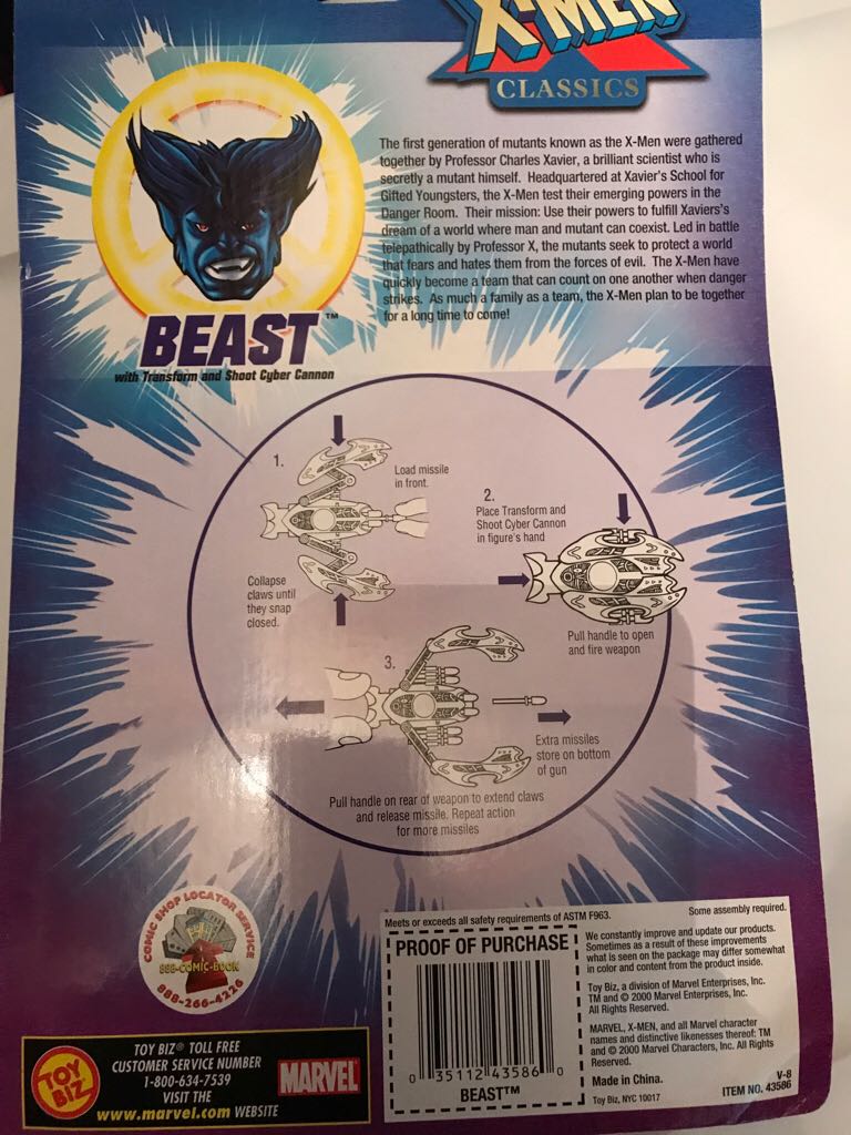 Beast Classics - Toy Biz (X-Men Classics) (X-Men Classics) action figure collectible [Barcode 035112435860] - Main Image 2