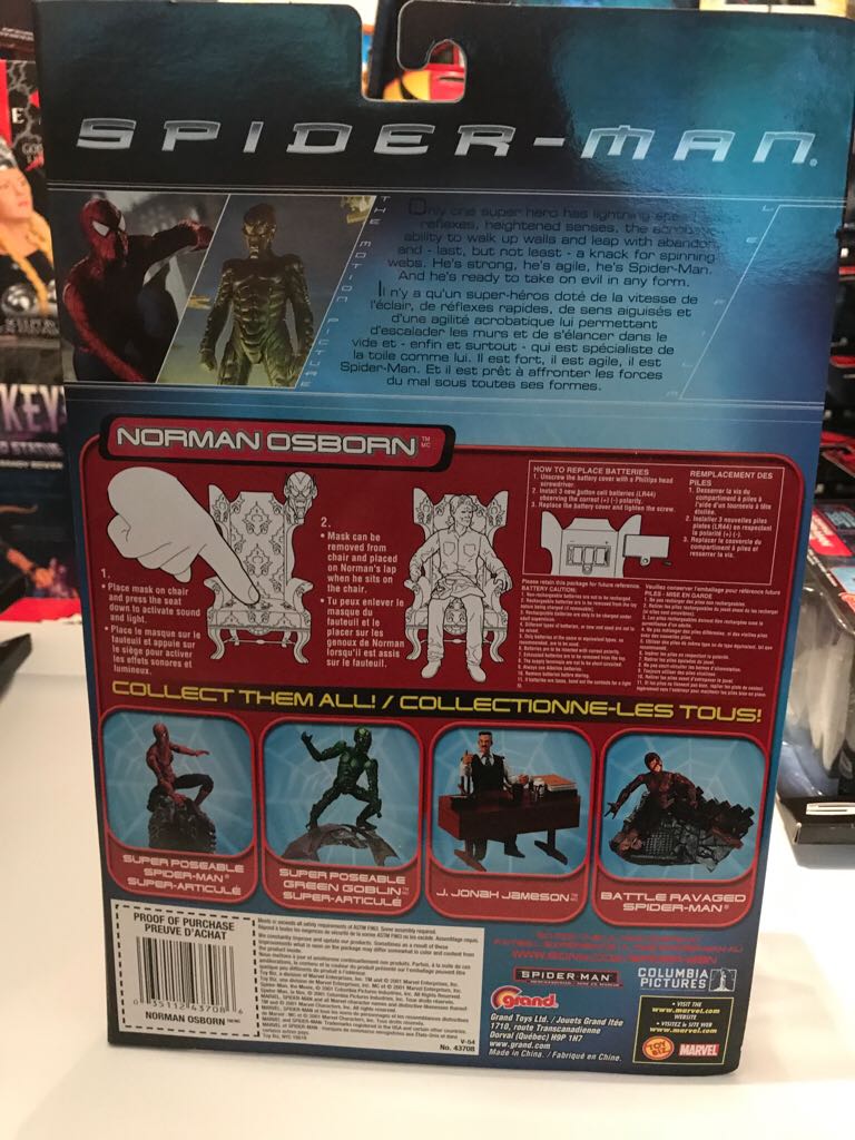 ** SELL TODAY ** Green Goblin (Norman Osborn / No Suit) - Toy Biz (Marvel (Spider-Man Movies - Raimi)) action figure collectible [Barcode 035112437086] - Main Image 2
