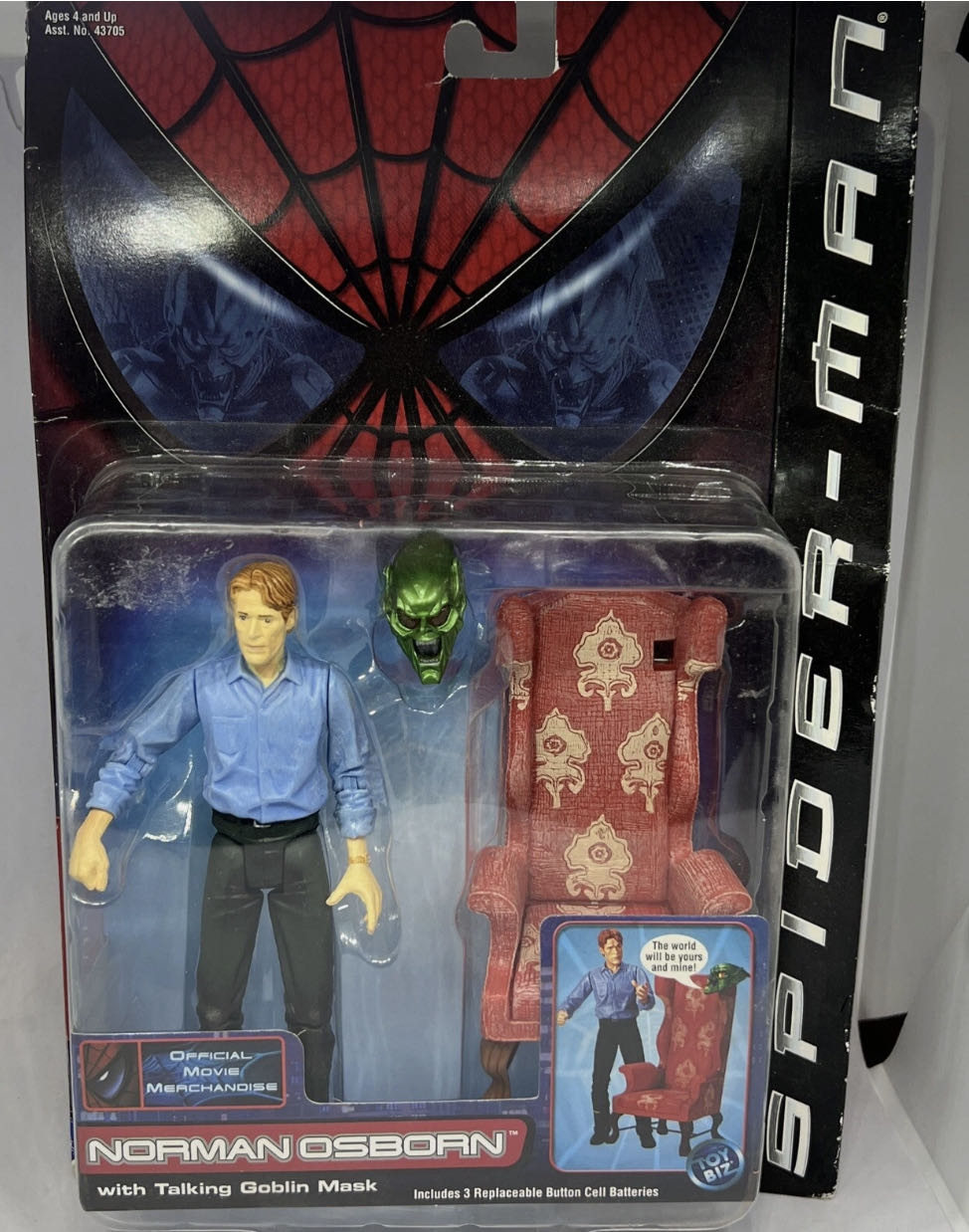 ** SELL TODAY ** Green Goblin (Norman Osborn / No Suit) - Toy Biz (Marvel (Spider-Man Movies - Raimi)) action figure collectible [Barcode 035112437086] - Main Image 3
