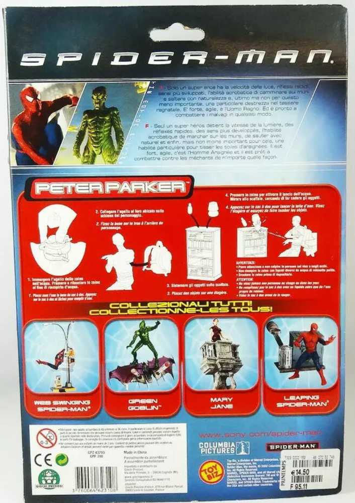 Toybiz Spider-Man Movie Peter Parker (Movie)  - Toy Biz (Spider-man: The Movie) action figure collectible [Barcode 035112437116] - Main Image 3