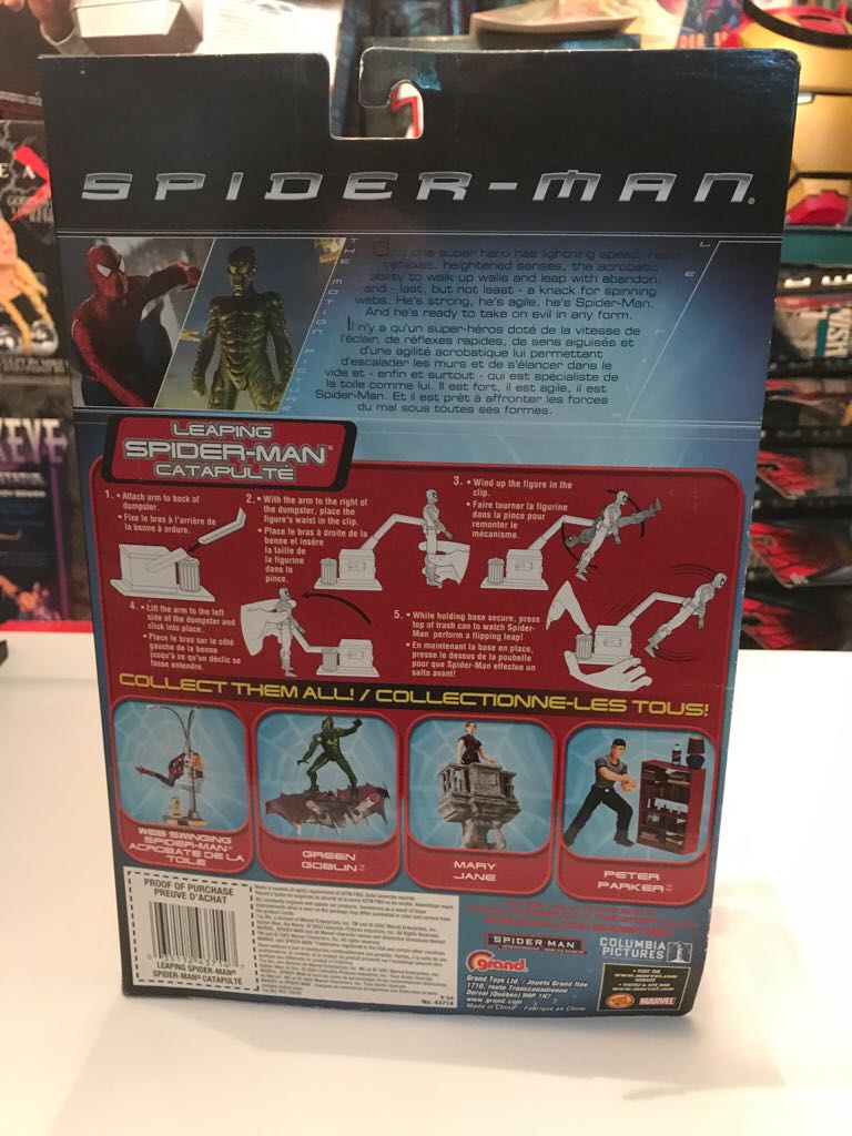 Spiderman Movie - Leaping Spiderman  (Spider-Man: Movie: 6”) action figure collectible [Barcode 035112437147] - Main Image 2