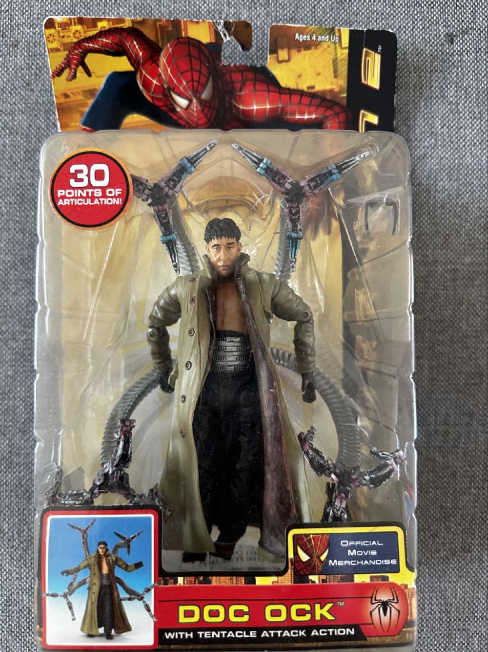 Rare SPIDER-MAN Toy Biz Action Figures of DOC OCK with TENTACLE ATTACK ACTION - Toy Biz (Spider-Man 2 Movie) action figure collectible [Barcode 035112438113] - Main Image 2