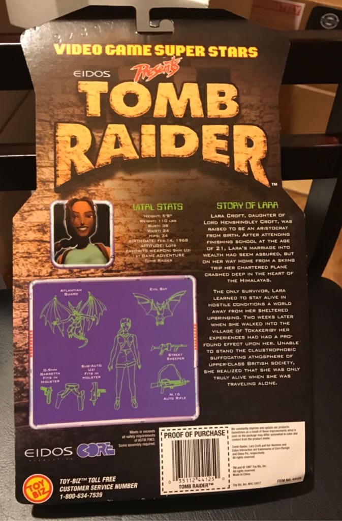 Tomb Raider: Bats! - Toy Biz (Tomb Raider) action figure collectible [Barcode 035112441250] - Main Image 2
