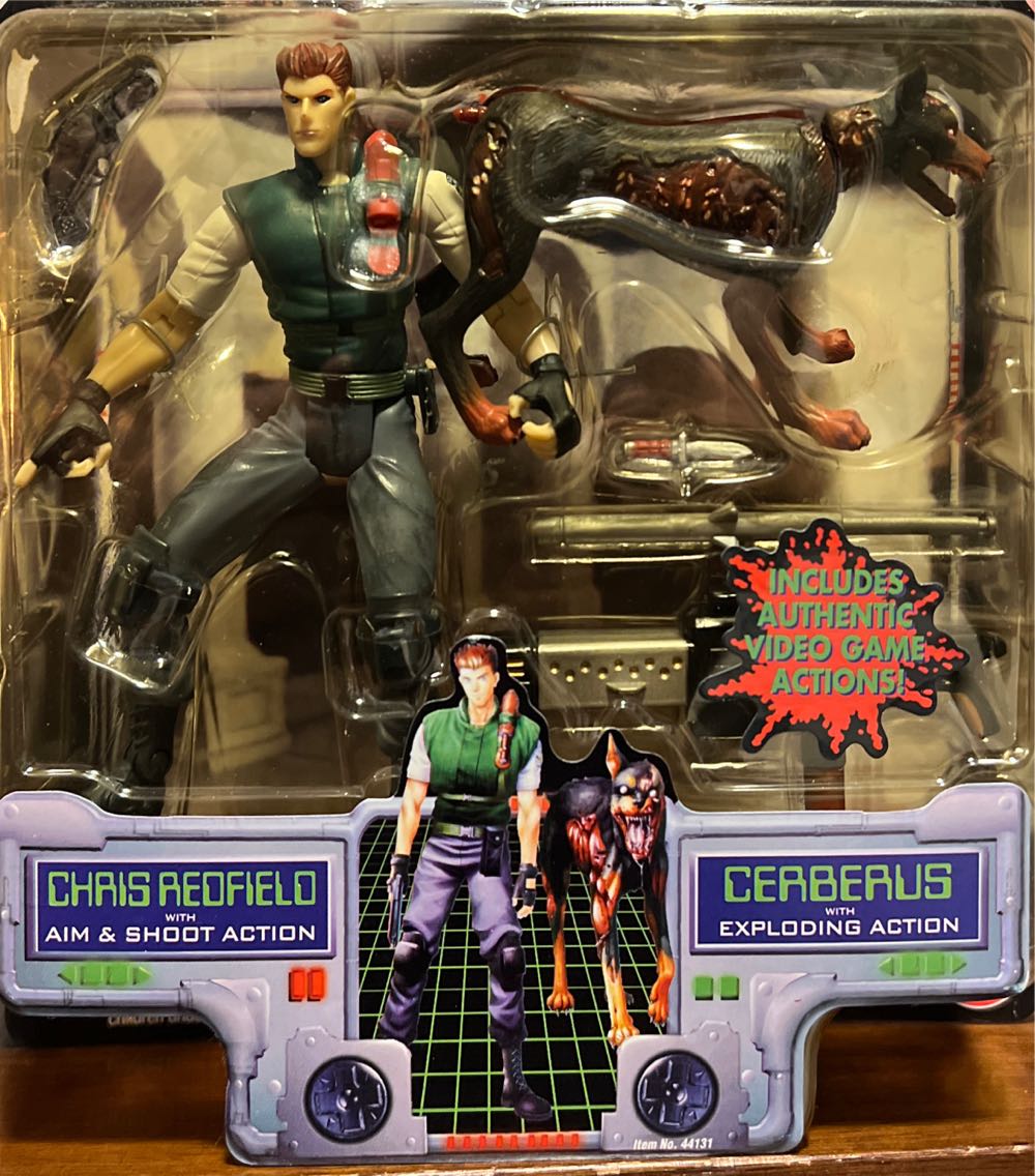 Resident Evil Chris Redfield And Cerberus - Toy Biz (Video Game Super Stars) action figure collectible [Barcode 035112441311] - Main Image 2