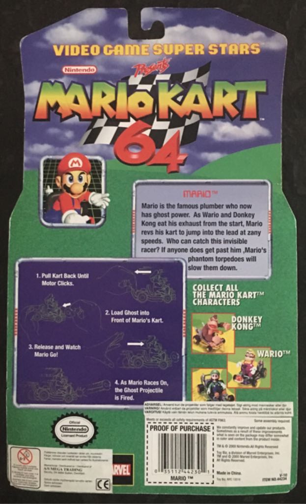 Mario - Marvel Comics-ToyBiz (Mario Kart 64) action figure collectible [Barcode 035112442301] - Main Image 2