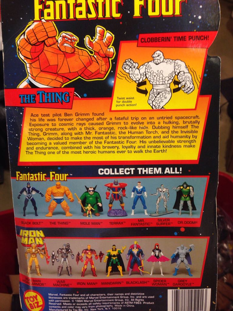 The Thing - Toy Biz (Fantastic Four) action figure collectible [Barcode 035112451013] - Main Image 2