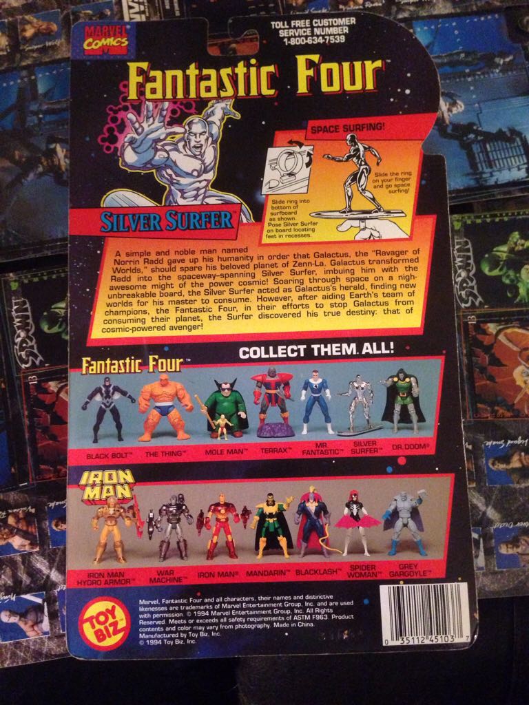 Silver Surfer - Toybiz (Fantastic Four) action figure collectible [Barcode 035112451037] - Main Image 2