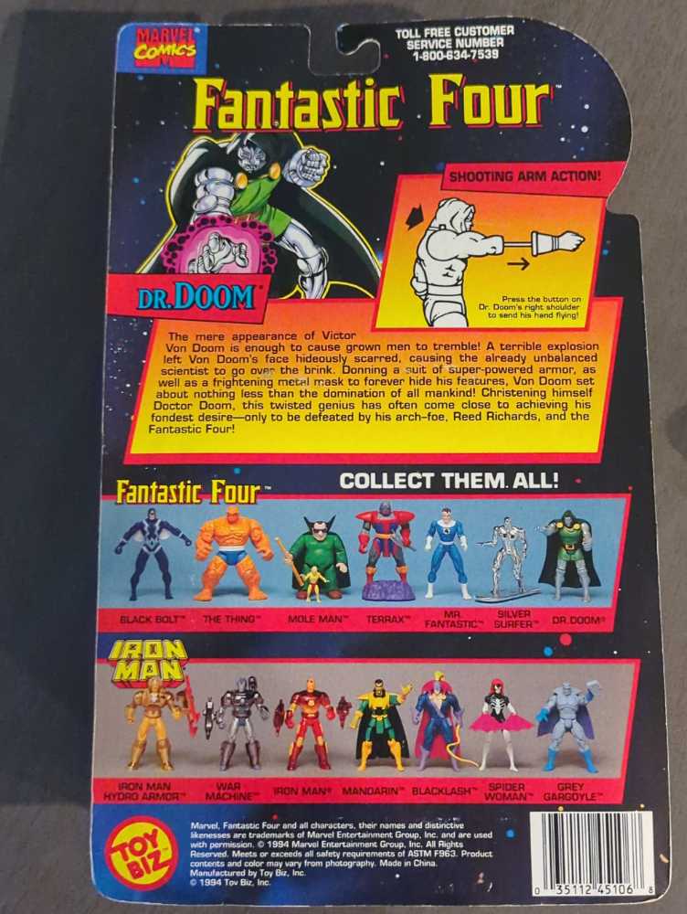 Doctor Doom - Toybiz (Fantastic Four) action figure collectible [Barcode 035112451068] - Main Image 3